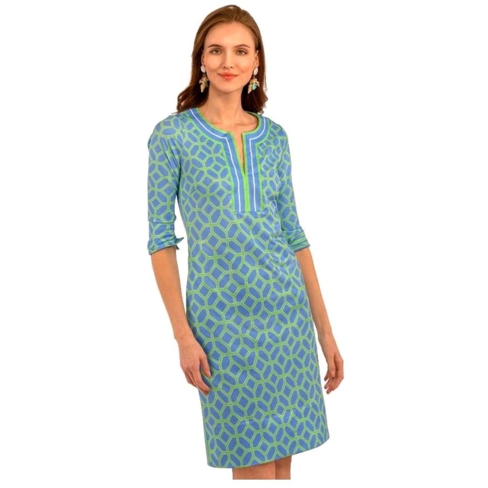 Gretchen Scott L Split Neck Dress Lucy In The Sky $189